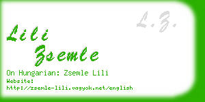 lili zsemle business card
